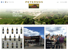 Tablet Screenshot of petersonwinery.com